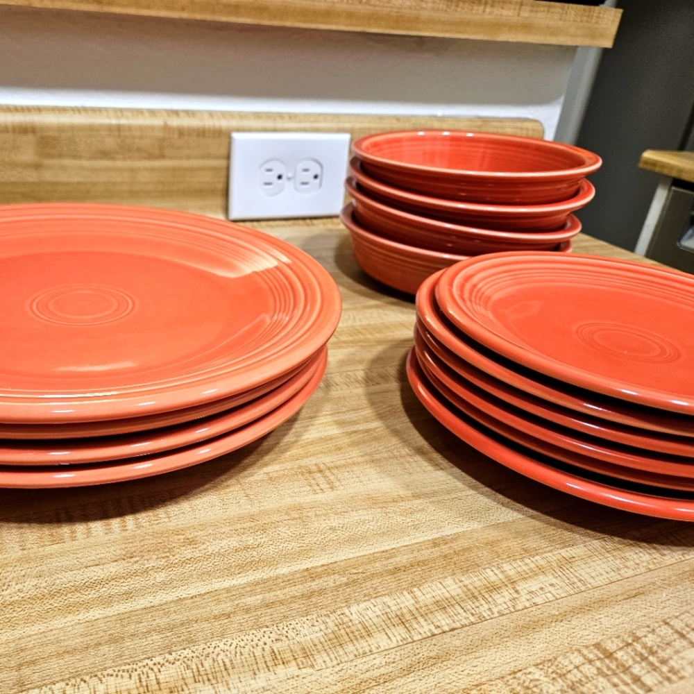 Fiestaware plates and bowls